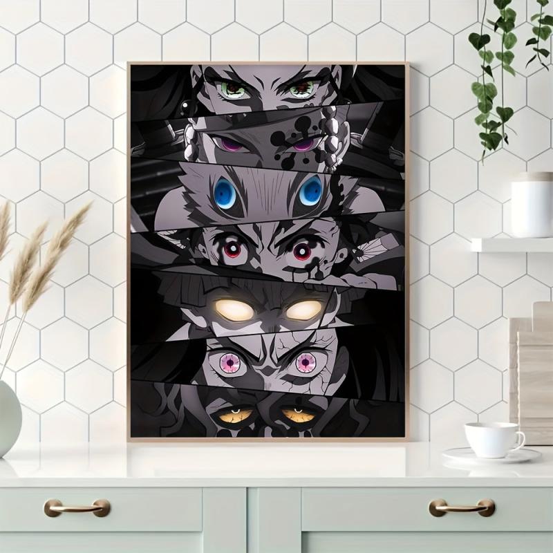 Abstract Anime Eyes Canvas Painting Home Decor 19.7in