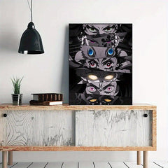 Abstract Anime Eyes Canvas Painting Home Decor 19.7in