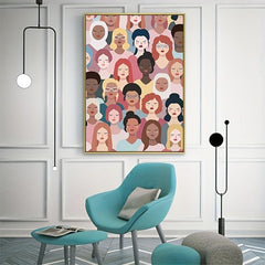 Women's Power Feminist Poster Canvas for Home Decor