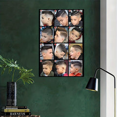 Boy Hair Styling Painting On Canvas Wall Art Barber Shop Poster Artwork