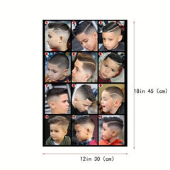 Boy Hair Styling Painting On Canvas Wall Art Barber Shop Poster Artwork