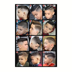 Boy Hair Styling Painting On Canvas Wall Art Barber Shop Poster Artwork