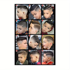Boy Hair Styling Painting On Canvas Wall Art Barber Shop Poster Artwork