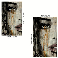 Canvas Poster Female with Colorful Tears Bedroom Wall Art