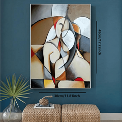 Abstract Dreaming Woman Canvas Artwork for Home Decor