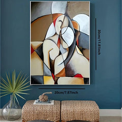 Abstract Dreaming Woman Canvas Artwork for Home Decor