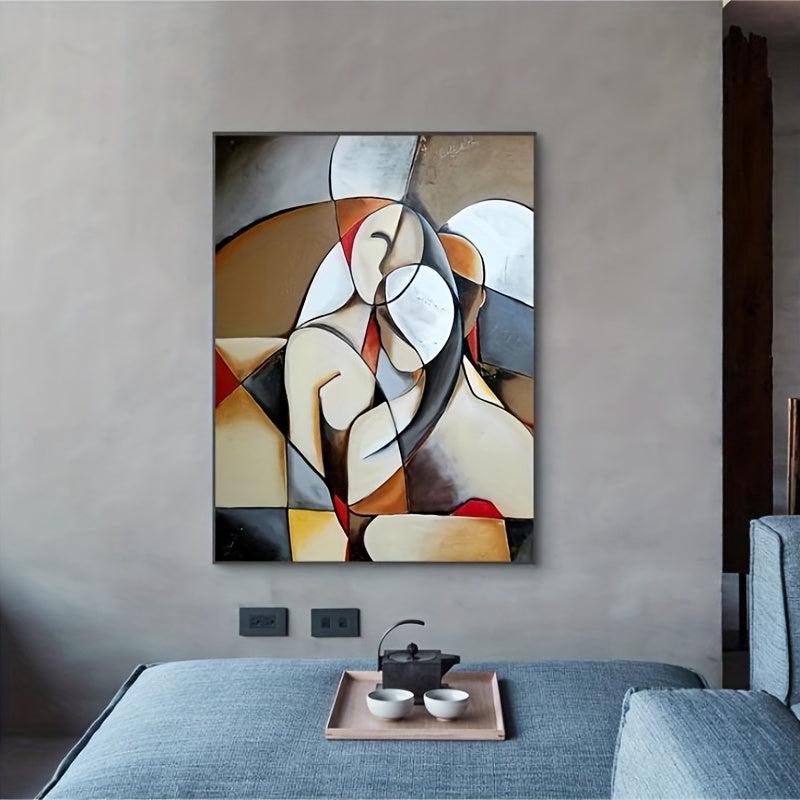 Abstract Dreaming Woman Canvas Artwork for Home Decor
