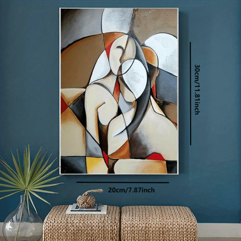 Abstract Dreaming Woman Canvas Artwork for Home Decor