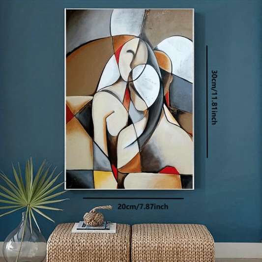 Abstract Dreaming Woman Canvas Artwork for Home Decor