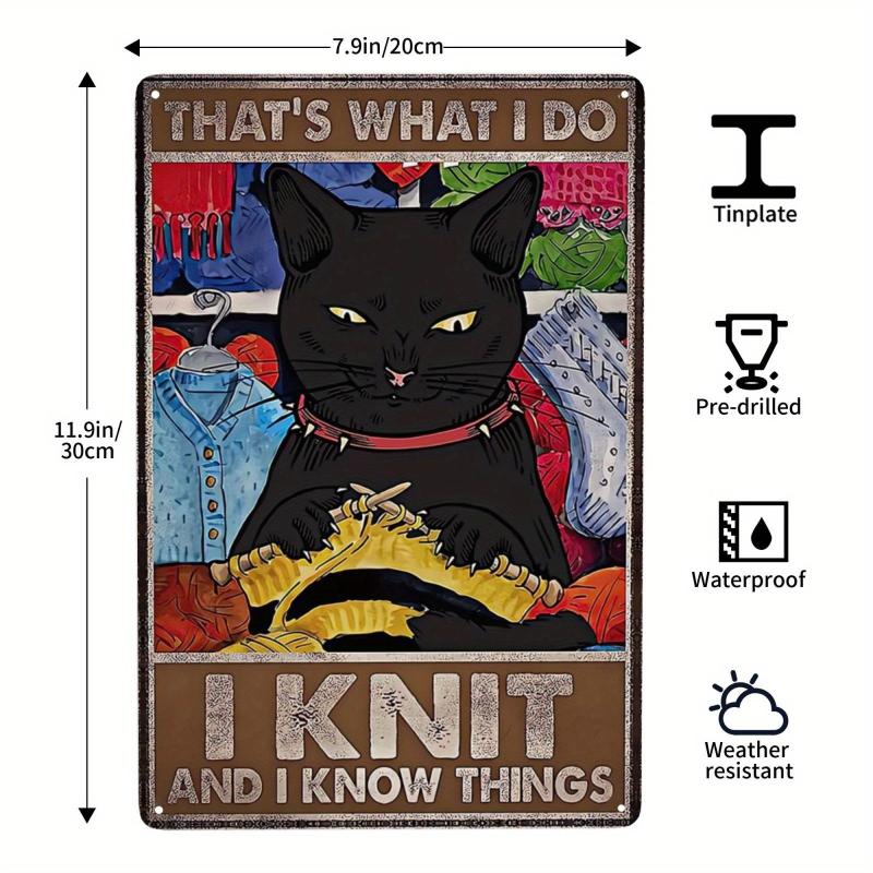 Wash Your Paws Cat Lover Metal Tin Sign Retro Decor