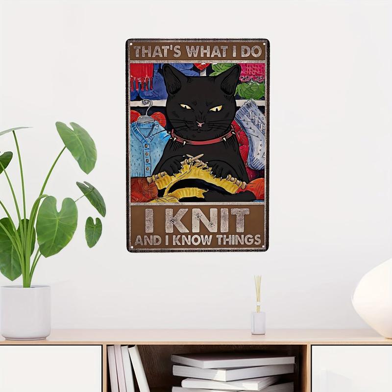 Wash Your Paws Cat Lover Metal Tin Sign Retro Decor