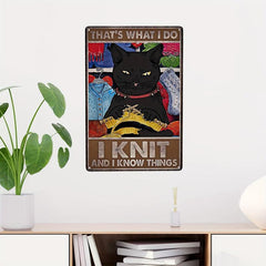 Wash Your Paws Cat Lover Metal Tin Sign Retro Decor