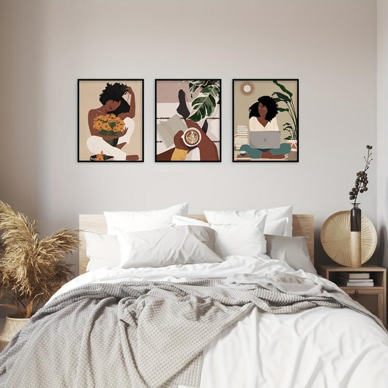 Set Of 6 African Women Wall Art Girl Art Prints African American Wall Art