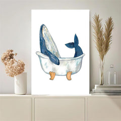 Canvas Poster Modern Art Humpback Whale Watercolor Painting
