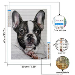 DIY Diamond Painting Dog Full Drill Rhinestone Craft Wall Art Home Decor