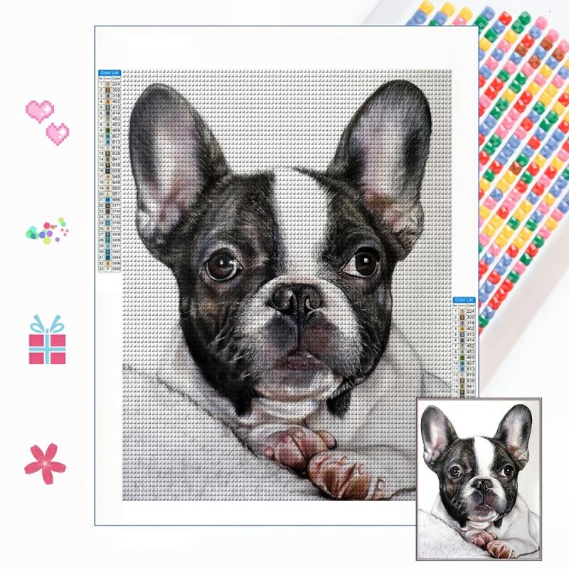 DIY Diamond Painting Dog Full Drill Rhinestone Craft Wall Art Home Decor