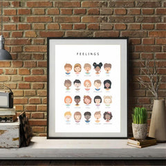 Canvas Feelings Poster Montessori Homeschool Decor