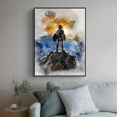 Classic Game Prints Poster Canvas Art Nursery Decor Sword In Hand Art Poster
