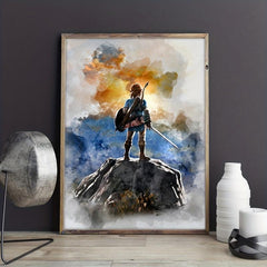 Classic Game Prints Poster Canvas Art Nursery Decor Sword In Hand Art Poster