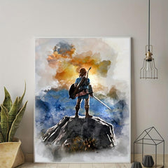 Classic Game Prints Poster Canvas Art Nursery Decor Sword In Hand Art Poster