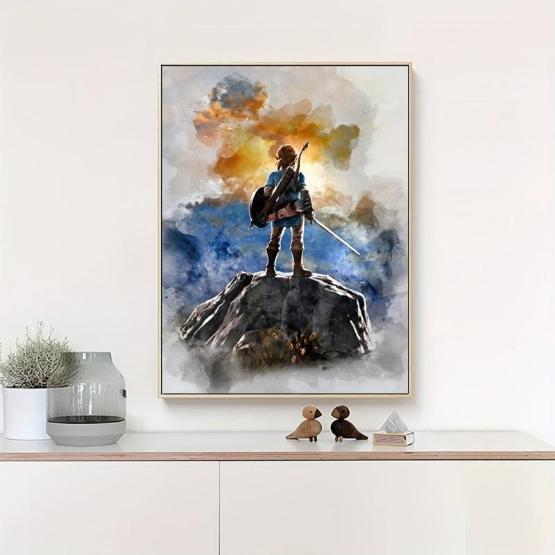 Classic Game Prints Poster Canvas Art Nursery Decor Sword In Hand Art Poster