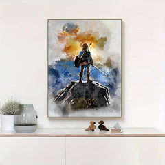 Classic Game Prints Poster Canvas Art Nursery Decor Sword In Hand Art Poster