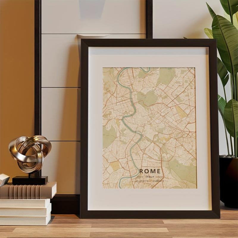 Famous Cities Line Maps Posters Modern Wall Art Living Room Decorative Painting
