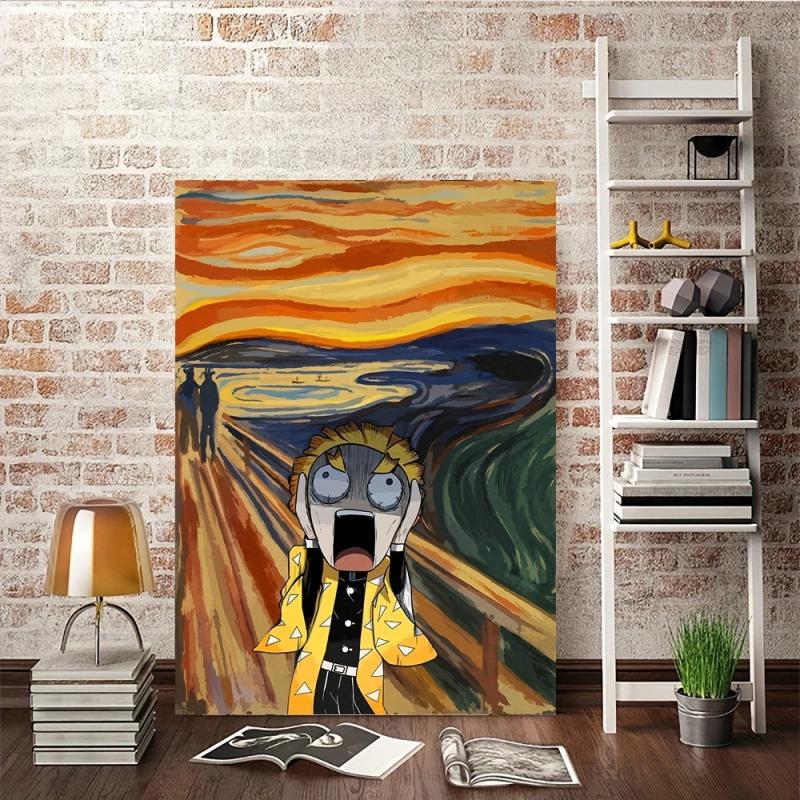 Anime Character Painting On Canvas Wall Art