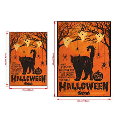 Halloween Cat Witch Poster Unframed Canvas Art Home Decor