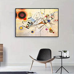 Romanian Kandinsky Abstract Painting On Canvas Wall Art
