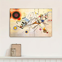 Romanian Kandinsky Abstract Painting On Canvas Wall Art