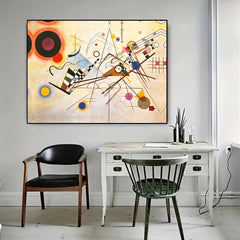 Romanian Kandinsky Abstract Painting On Canvas Wall Art