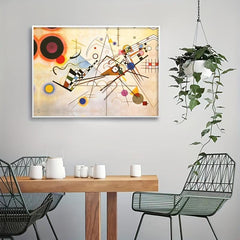 Romanian Kandinsky Abstract Painting On Canvas Wall Art