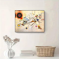 Romanian Kandinsky Abstract Painting On Canvas Wall Art