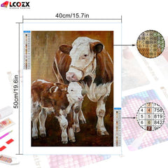 5D Cow Rhinestone Painting Kit DIY Diamond Art Creative Decor