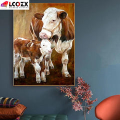 5D Cow Rhinestone Painting Kit DIY Diamond Art Creative Decor
