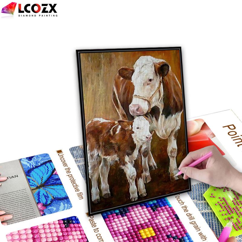 5D Cow Rhinestone Painting Kit DIY Diamond Art Creative Decor
