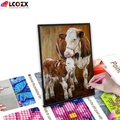 5D Cow Rhinestone Painting Kit DIY Diamond Art Creative Decor