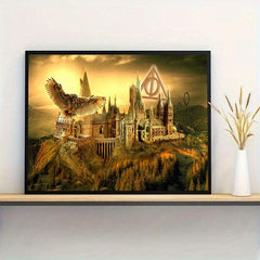 Vintage Fantasy Movie Castle Magic School Wall Art Poster