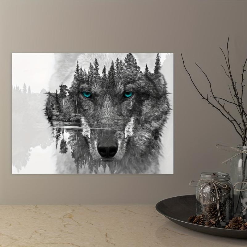 HD Prints Wolf Poster Abstract Canvas Animal Pictures Forest Landscape Home Deco