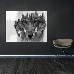 HD Prints Wolf Poster Abstract Canvas Animal Pictures Forest Landscape Home Deco