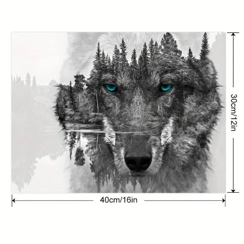 HD Prints Wolf Poster Abstract Canvas Animal Pictures Forest Landscape Home Deco