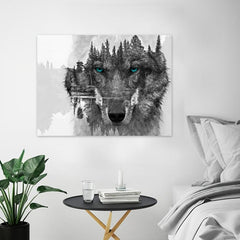 HD Prints Wolf Poster Abstract Canvas Animal Pictures Forest Landscape Home Deco