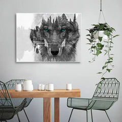 HD Prints Wolf Poster Abstract Canvas Animal Pictures Forest Landscape Home Deco