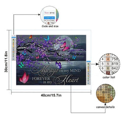 Romantic Butterfly Sea Diamond Painting Kit Home Wall Decor