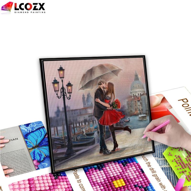 Romantic Kissing Couple 5D Diamond Painting Kit for Home Room Decor
