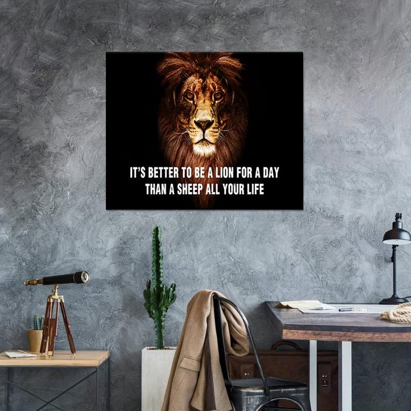 Lion Not Sheep Office Motivational Wall Art