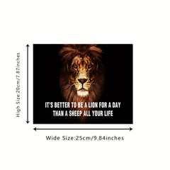 Lion Not Sheep Office Motivational Wall Art