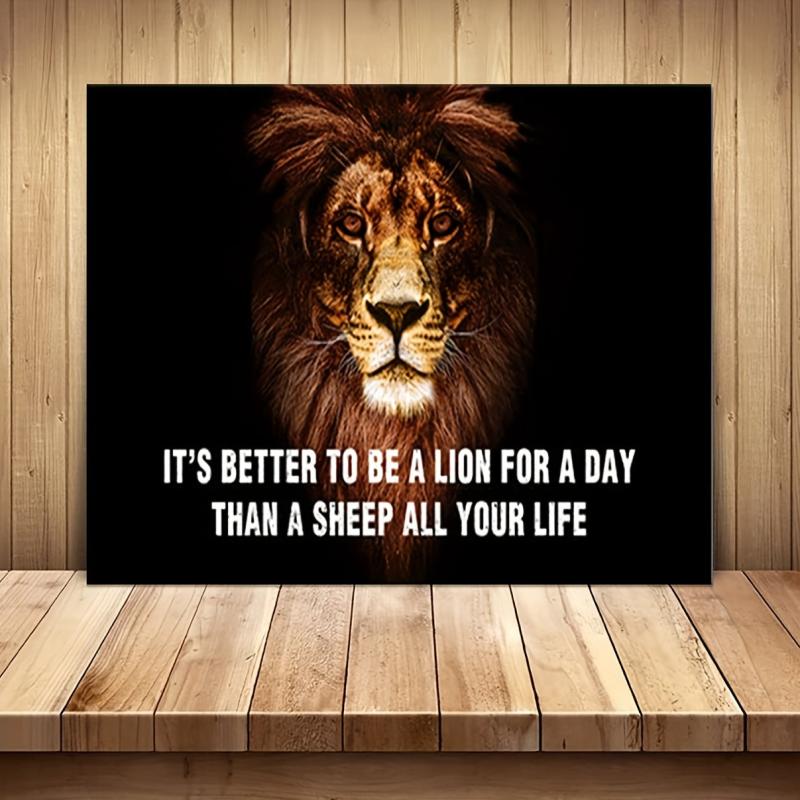 Lion Not Sheep Office Motivational Wall Art