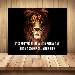 Lion Not Sheep Office Motivational Wall Art